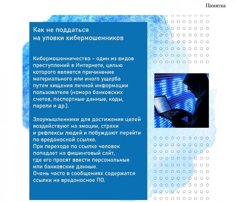 Просветительская компания.  Как не попадаться на уловки кибермошенников?