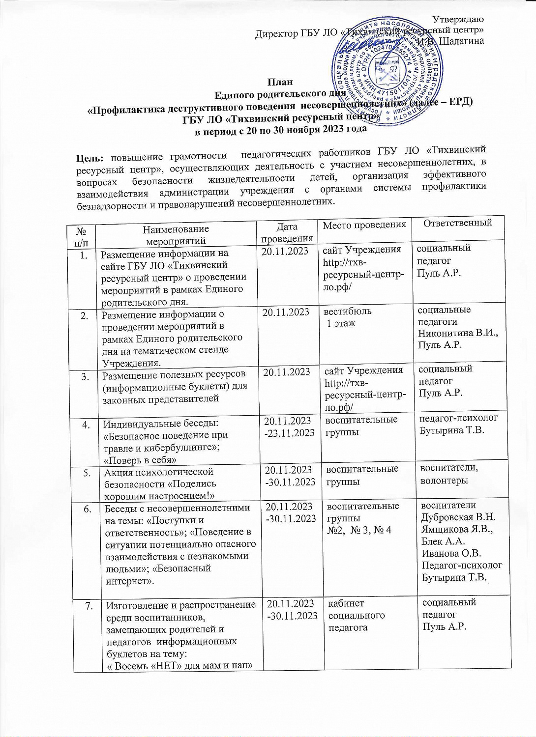 Единый родительский день