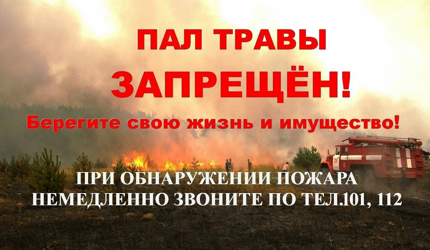 Пал сухой травы - преступление!