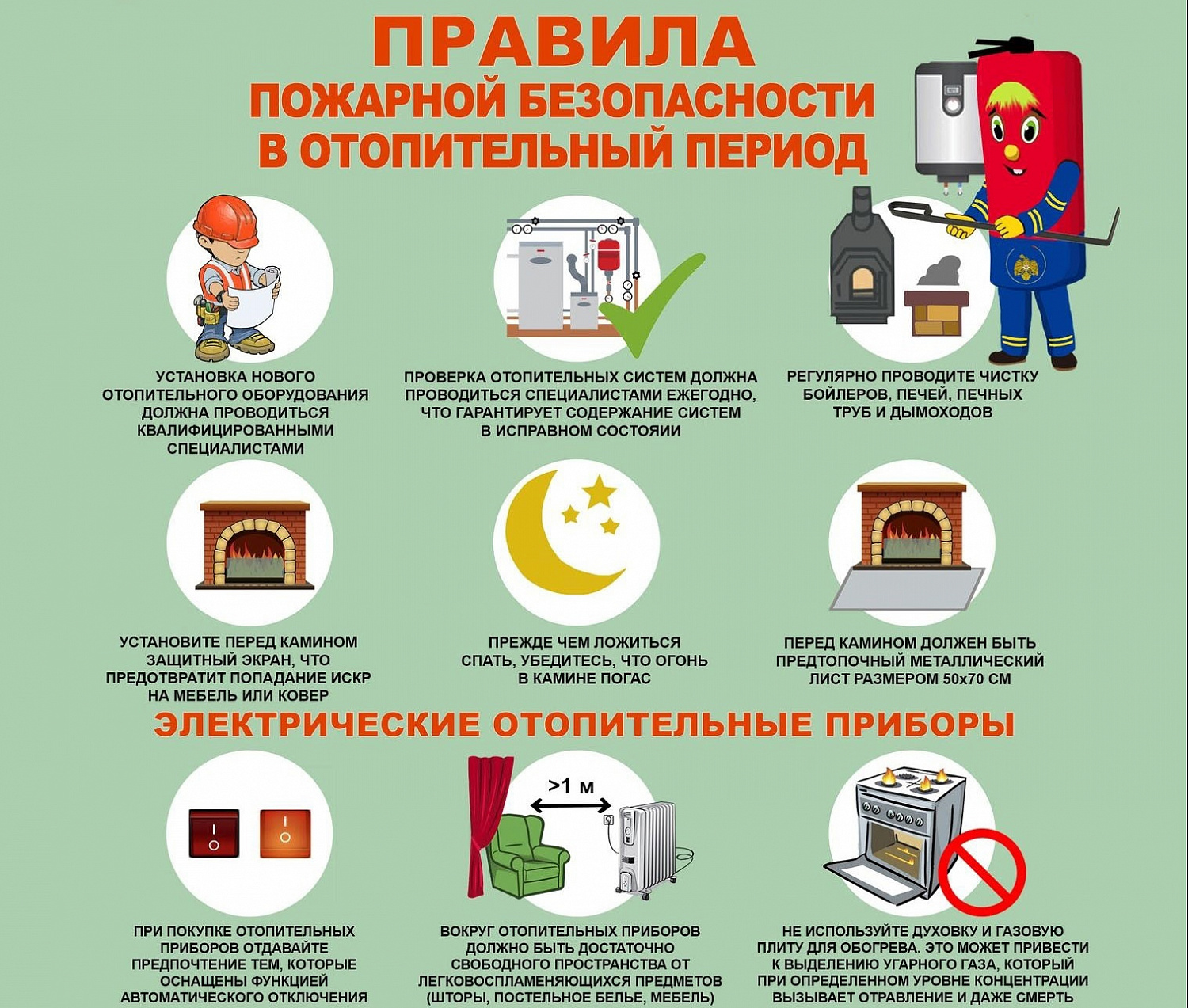 Правила пожарной безопасности в отопительный сезон