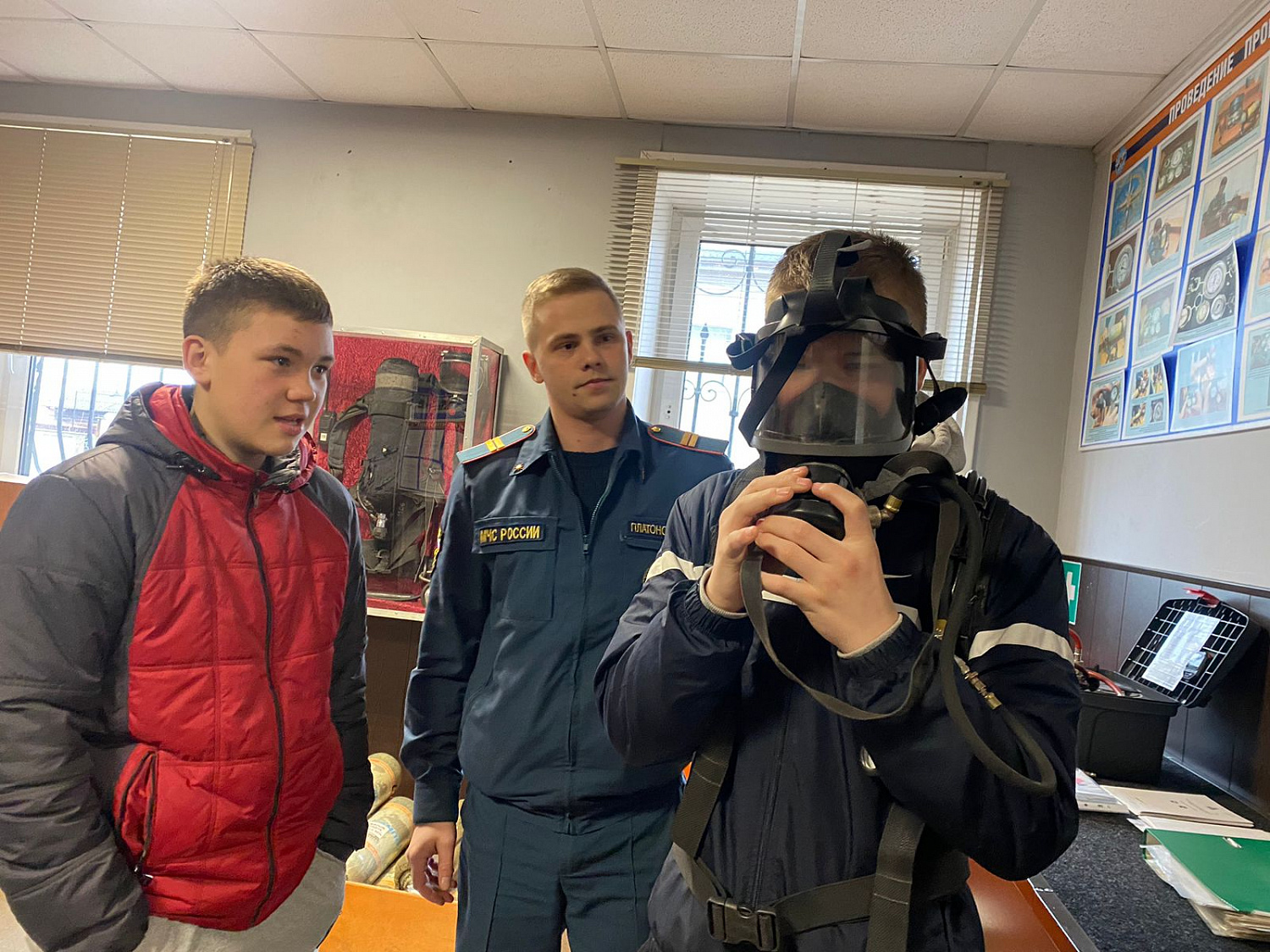 Экскурсия в 61 пожарно-спасательную часть Тихвинского района