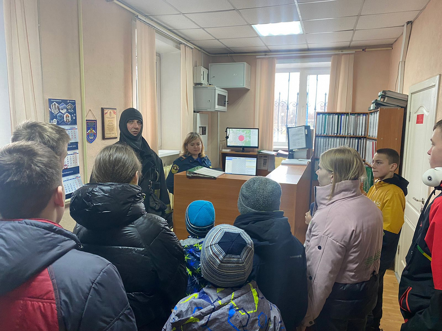 Экскурсия в 61 пожарно-спасательную часть Тихвинского района